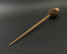 Load image into Gallery viewer, Morel mushroom support spindle in maple and walnut