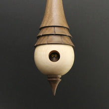 Load image into Gallery viewer, Birdhouse spindle in curly maple and walnut