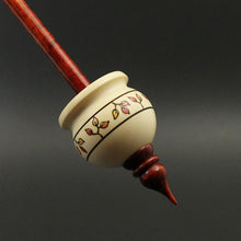 Load image into Gallery viewer, Cauldron spindle in holly and hand dyed curly maple