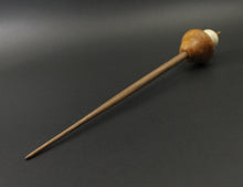 Load image into Gallery viewer, Mushroom support spindle in amboyna burl, holly, and walnut (<font color="red"<b>RESERVED</b></font> for Jess)