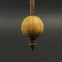 Load image into Gallery viewer, Pumpkin bead spindle in osage orange and walnut