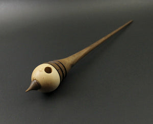 Birdhouse spindle in birdseye maple and walnut