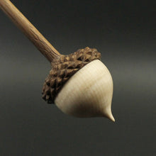 Load image into Gallery viewer, Acorn support spindle in curly maple and walnut