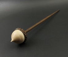 Load image into Gallery viewer, Acorn support spindle in curly maple and walnut