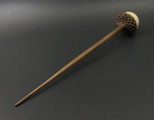 Load image into Gallery viewer, Acorn support spindle in curly maple and walnut