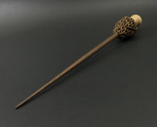 Load image into Gallery viewer, Morel mushroom support spindle in maple and walnut