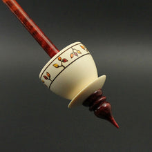 Load image into Gallery viewer, Teacup spindle in holly and hand dyed curly maple