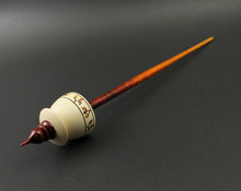 Load image into Gallery viewer, Teacup spindle in holly and hand dyed curly maple