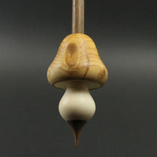 Load image into Gallery viewer, Mushroom support spindle in yew, holly, and walnut