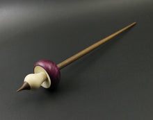 Load image into Gallery viewer, Mushroom support spindle in hand dyed cottonwood burl, holly, and walnut