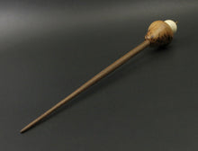 Load image into Gallery viewer, Mushroom support spindle in elm burl, holly, and walnut