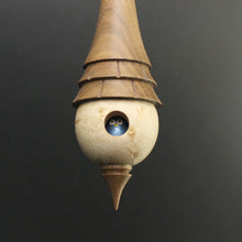 Load image into Gallery viewer, Birdhouse spindle in birdseye maple and walnut (&lt;font color=&quot;red&quot;&lt;b&gt;RESERVED&lt;/b&gt;&lt;/font&gt; for Amy)