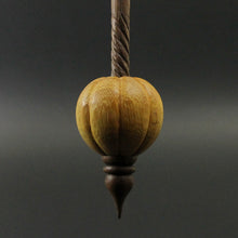 Load image into Gallery viewer, Pumpkin bead spindle in osage orange and walnut