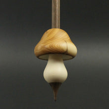 Load image into Gallery viewer, Mushroom support spindle in yew, holly, and walnut