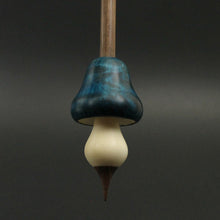 Load image into Gallery viewer, Mushroom support spindle in hand dyed birdseye maple, holly, and walnut