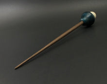 Load image into Gallery viewer, Mushroom support spindle in hand dyed birdseye maple, holly, and walnut