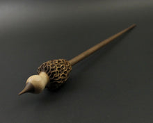 Load image into Gallery viewer, Morel mushroom support spindle in maple and walnut