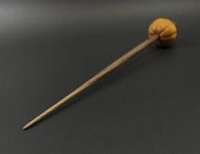 Load image into Gallery viewer, Pumpkin bead spindle in osage orange and walnut