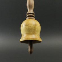 Load image into Gallery viewer, Bell support spindle in yellowheart and walnut