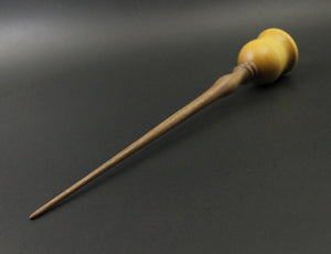 Bell support spindle in yellowheart and walnut