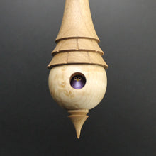 Load image into Gallery viewer, Birdhouse spindle in birdseye maple and walnut