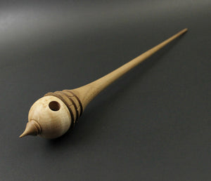 Birdhouse spindle in birdseye maple and walnut