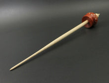 Load image into Gallery viewer, Cauldron spindle in redheart and curly maple