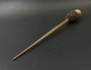 Morel mushroom support spindle in maple and walnut