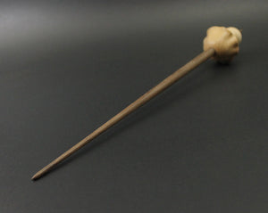 Mushroom support spindle in maple and walnut