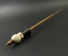 Load image into Gallery viewer, Snowman support spindle in holly, African blackwood, and walnut