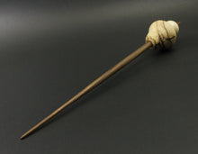 Load image into Gallery viewer, Mushroom support spindle in spalted hackberry, holly, and walnut