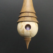 Load image into Gallery viewer, Birdhouse spindle in birdseye maple and walnut (<font color="red"<b>RESERVED</b></font> for Becca)