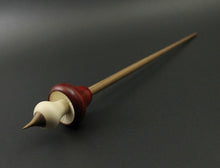 Load image into Gallery viewer, Mushroom support spindle in hand dyed birdseye maple, holly, and walnut