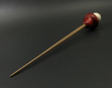 Load image into Gallery viewer, Mushroom support spindle in hand dyed birdseye maple, holly, and walnut