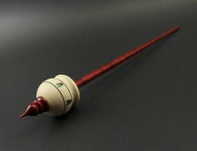 Load image into Gallery viewer, Cauldron spindle in holly and hand dyed curly maple