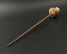 Load image into Gallery viewer, Mushroom support spindle in flame box elder burl, holly, and walnut