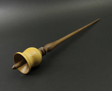 Load image into Gallery viewer, Bell support spindle in yellowheart and walnut