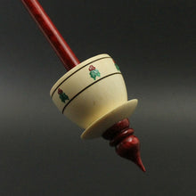 Load image into Gallery viewer, Teacup spindle in holly and hand dyed curly maple