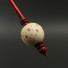 Load image into Gallery viewer, Bead spindle in holly and hand dyed curly maple