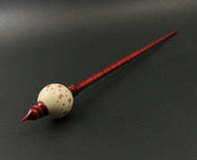 Load image into Gallery viewer, Bead spindle in holly and hand dyed curly maple
