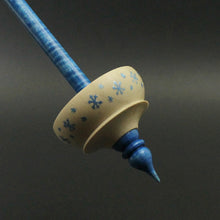 Load image into Gallery viewer, Tibetan style spindle in holly and hand dyed curly maple