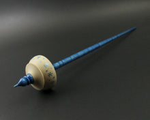 Load image into Gallery viewer, Tibetan style spindle in holly and hand dyed curly maple