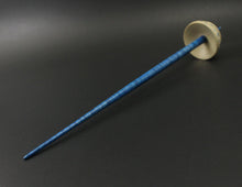 Load image into Gallery viewer, Tibetan style spindle in holly and hand dyed curly maple
