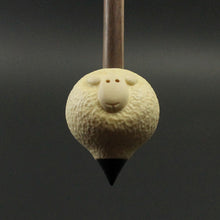 Load image into Gallery viewer, Sheep support spindle in holly and walnut