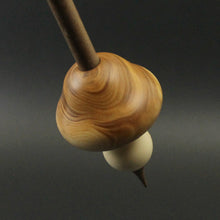 Load image into Gallery viewer, Mushroom support spindle in yew, holly, and walnut