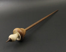 Load image into Gallery viewer, Mushroom support spindle in elm burl, holly, and walnut (<font color="red"<b>RESERVED</b></font> for Sue)