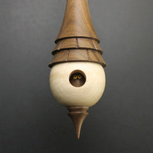 Load image into Gallery viewer, Birdhouse spindle in curly maple and walnut