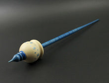 Load image into Gallery viewer, Cauldron spindle in holly and hand dyed curly maple