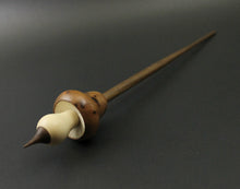 Load image into Gallery viewer, Mushroom support spindle in thuya burl, holly, and walnut