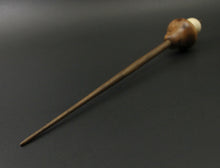 Load image into Gallery viewer, Mushroom support spindle in thuya burl, holly, and walnut